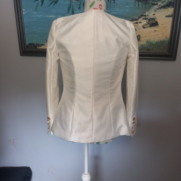 Misha Collection high quality single breasted blazer jacket, no lapel (XS) - Picture 5 of 7